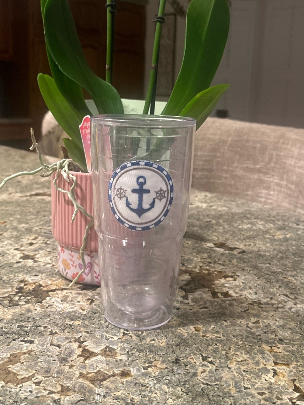 Tervis Nautical Anchor Tumbler Coastal Beach Insulated Travel Cup Clear Acrylic